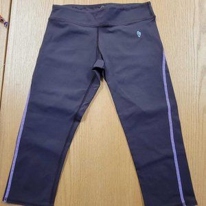 Brown and Pink Capri Leggings by Ellie Activewear